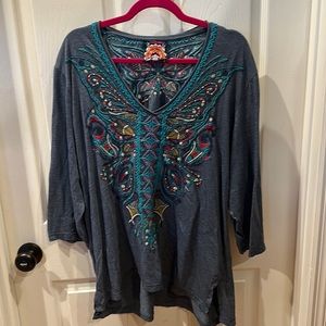 Johnny Was 3/4 length top